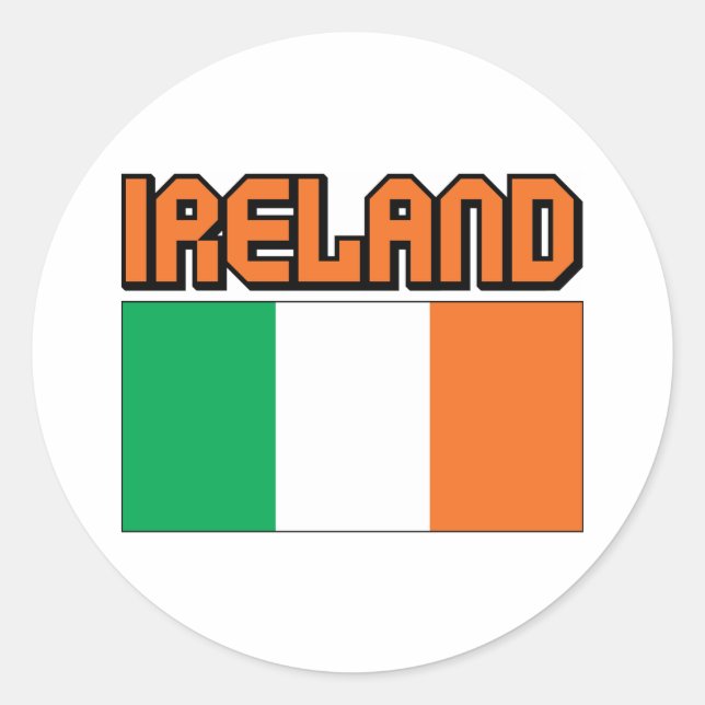 Irland Runder Aufkleber (Vorderseite)