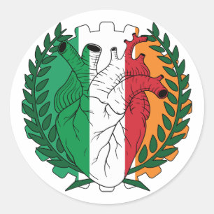 Irland Saint Josephs Day Italia Runder Aufkleber