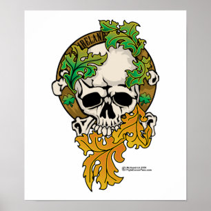Irland-Schädel-Tätowierung Poster