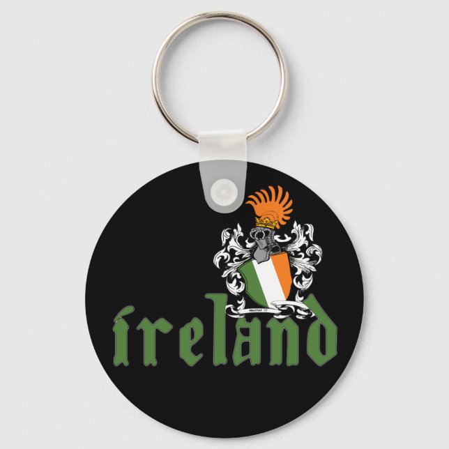 Irland-Schild-Schlüsselanhänger Schlüsselanhänger (Vorderseite)