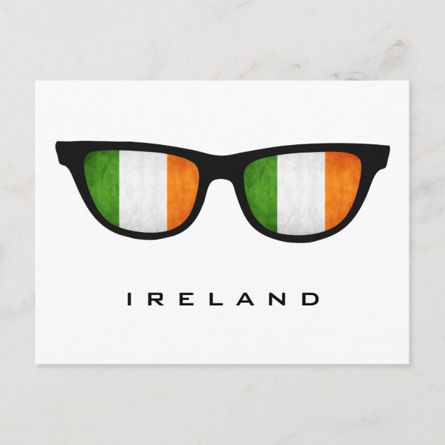 Irland Shades Custom Text & Color Postcard Postkarte (Vorderseite)