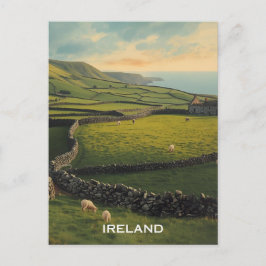 Irland Sheep Postkarte