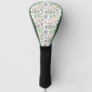 Irland-Skizze-Gekritzel-Muster Golf Headcover