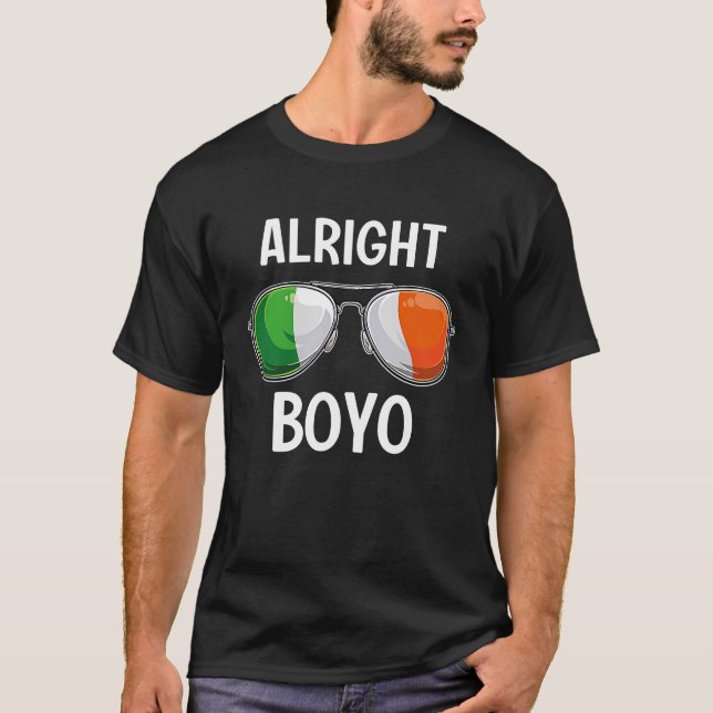 Irland St Patrick's Day Party Irish Alright Boyo T-Shirt (Vorderseite)