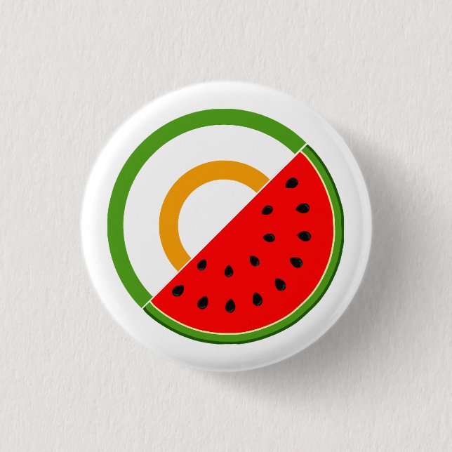 IRLAND STEHT MIT PALÄSTINA - Wassermelone Button (Vorderseite)