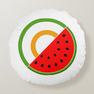 IRLAND STEHT MIT PALÄSTINA - Wassermelone Rundes Kissen
