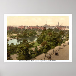 Irland - Stephens Green Park c1900, Dublin Poster