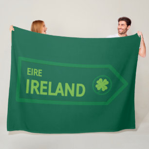 Irland-Straßenschild Fleecedecke