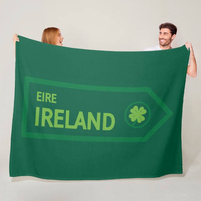 Irland-Straßenschild Fleecedecke (Beispiel)