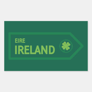 Irland-Straßenschild Rechteckiger Aufkleber