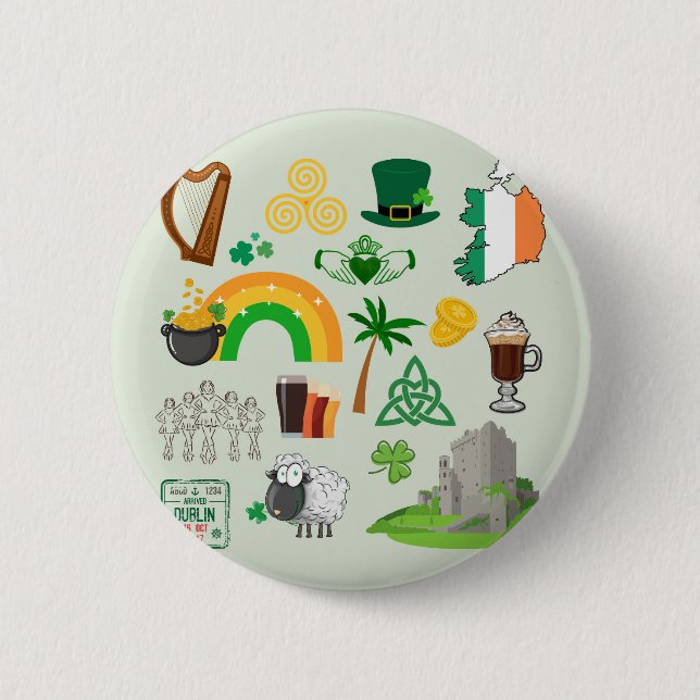 Irland Symbole Button (Vorderseite)