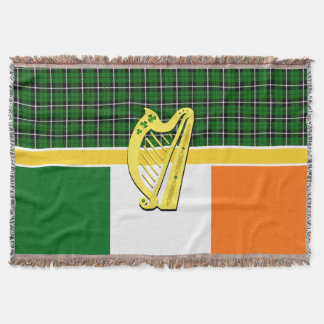 Irland Tartan, Flagge, keltische, irische Harfe, K Decke