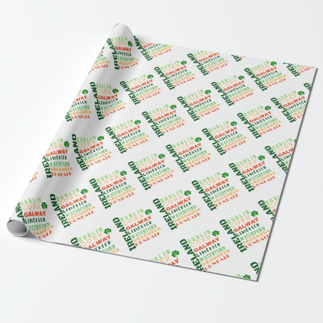 IRLAND U-BAHN GESCHENKPAPIER (Ungerollt)