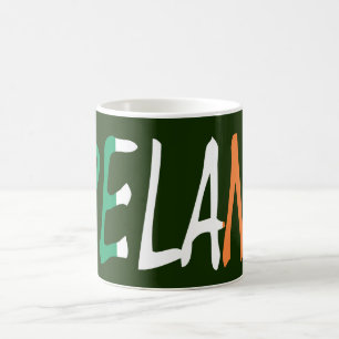 Irland Überaid auf irischer Flagge Kaffeetasse