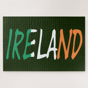 Irland überlagert auf irischer Flagge 20x30 1014pc