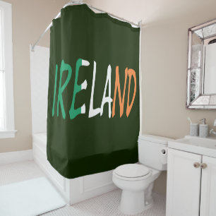 Irland überschneidet die irische Flagge Duschvorhang