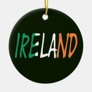 Irland überschneidet die irische Flagge Keramik Ornament