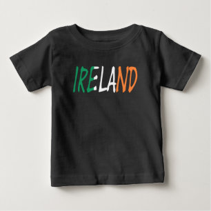 Irland überschneidet sich auf irischer Flagge Bab Baby T-shirt