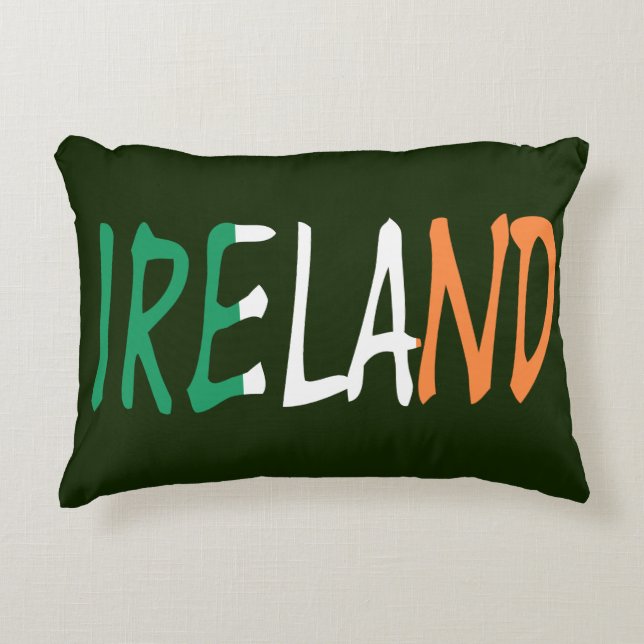 Irland überschneidet sich mit irischer Flagge Dekokissen (Vorderseite)