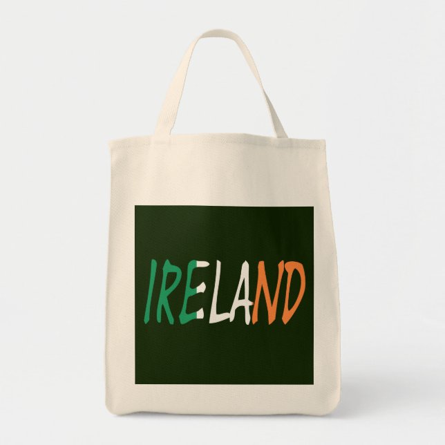 Irland überschneidet sich mit irischer Flaggenmark Tragetasche (Vorne)