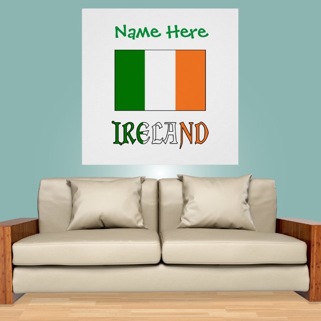 Irland und die irische Flagge mit grüner Persönlic Poster (Von Creator hochgeladen)
