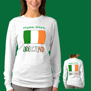 Irland und irische Flagge mit grüner Personalisier T-Shirt