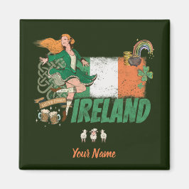 Irland Vintage Flagge St. Patrick's Day Souvenir Magnet