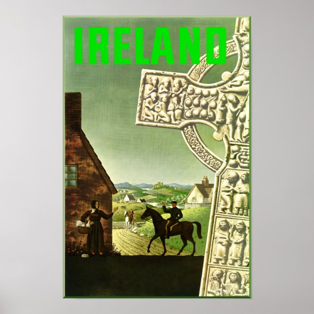 Irland. Vintage Reiseplakat Poster (Vorne)