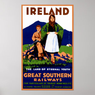 Irland Vintage Travel Poster