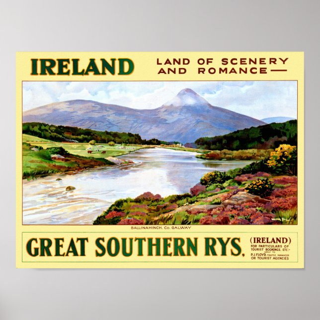 Irland Vintage Travel Poster (Vorne)