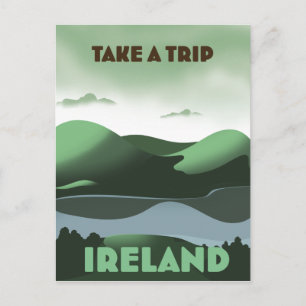 Irland Vintages Reiseplakat Postkarte