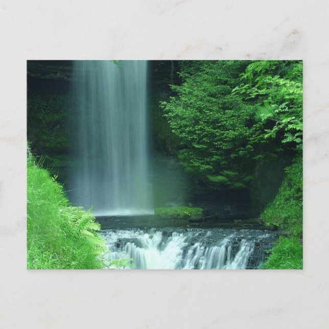 Irland Wasserfall Postkarte (Vorderseite)