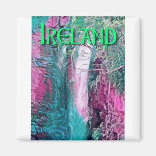 Irland Wasserfallmalerei Magnet