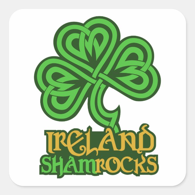Irland Zollaufkleber Quadratischer Aufkleber (Vorderseite)