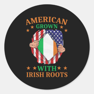Irland Zuhause amerikanischer Anbau mit irischen W Runder Aufkleber