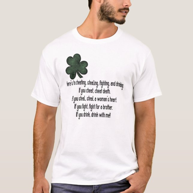 Irlandais buvant disant 1 - T-shirt (Devant)