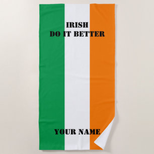 Irlandais il améliorent le drapeau de la serviette