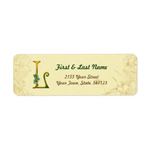 Irlandais Monogramme L Étiquette