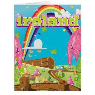 Irlande Cartoon Travel print.