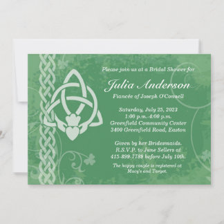 Irlande Claddagh Bridal Shower Invitation