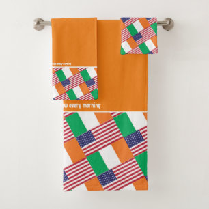 IRLANDE DRAPEAUX AMÉRICAINS Écriture personnalisée