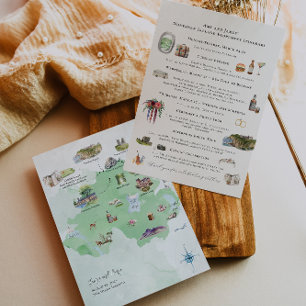 Irlande du Nord   Carte itinéraire de mariage 
