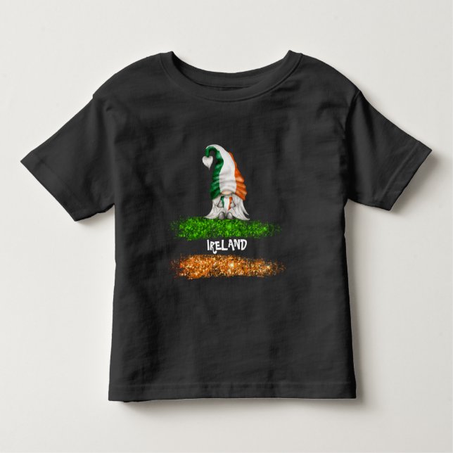 *~* IRLANDE GNOME TODDLER Drapeau T-shirt (Devant)