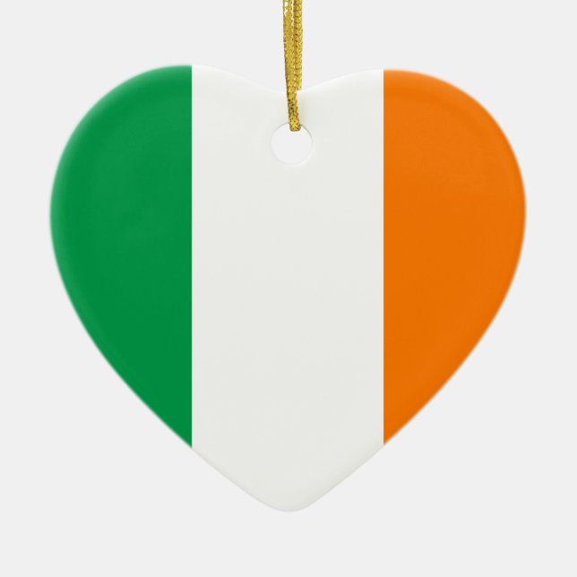 Irlande - Ornement cardiaque du drapeau (Devant)