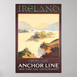 Irlande Peinture Décor Irlandais Affiche Art Voyag