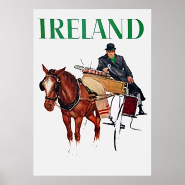 Irlande poster vintage de voyage (Devant)