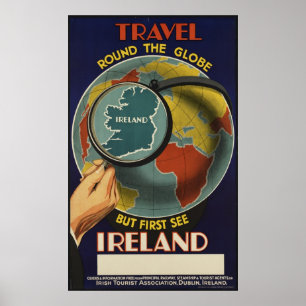Irlande Poster Vintage voyage et Imprimés rétros