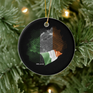 Irlandflagge Keramik Ornament
