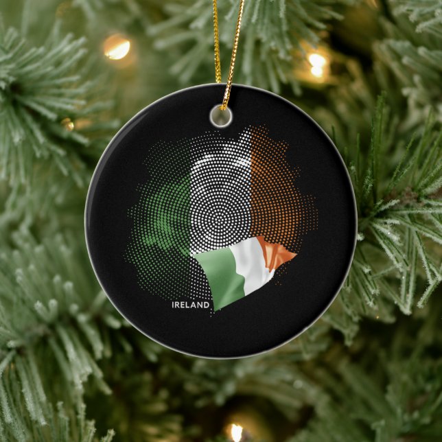 Irlandflagge Keramik Ornament (Baum)