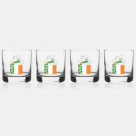 Irlands Flagge füllen Whiskyglas